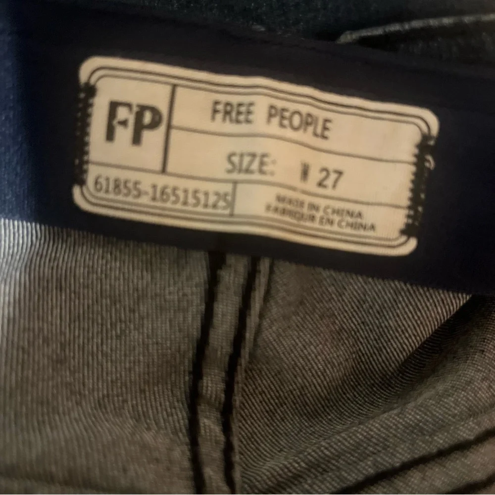 Free People Penny Pull On Flare Raw Hem Denim Jegging Stretch Jeans